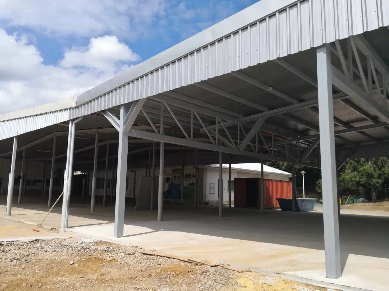 Estructura del patio cubierto · CEIP Lamas de Abade