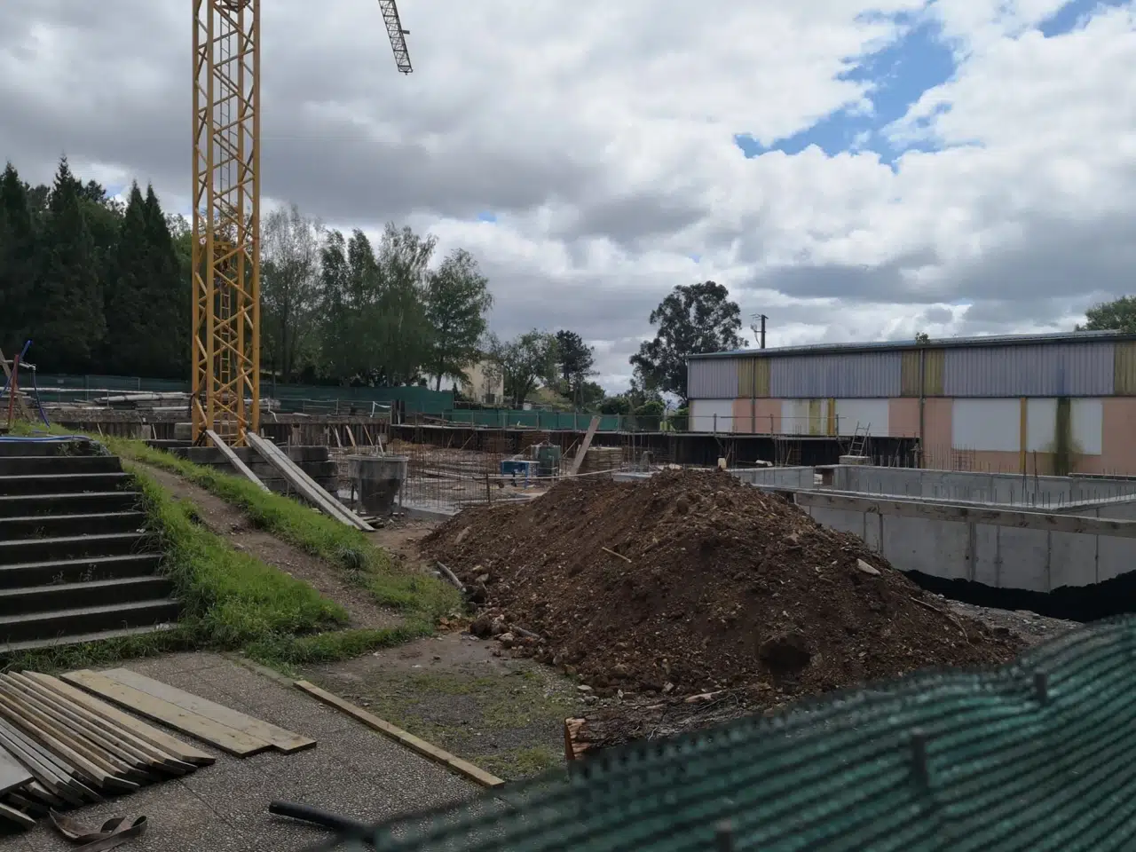 Sótano para instalaciones del edificio ampliado