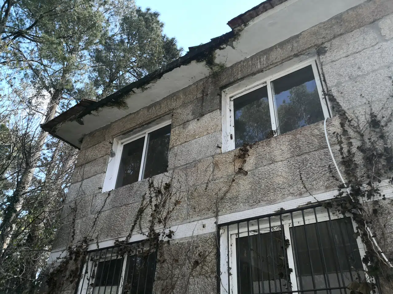 Fachada posterior de la vivienda en su estado original