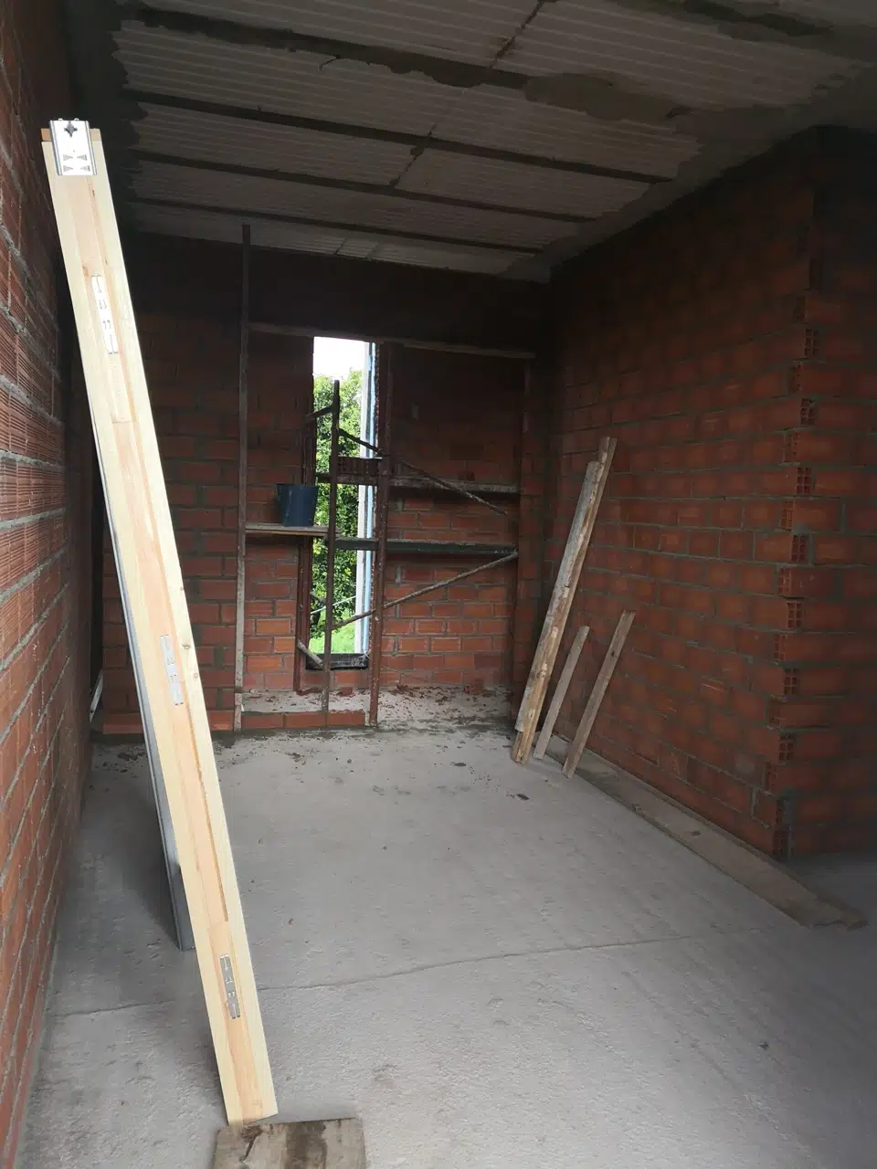 Distribución interior durante la obra